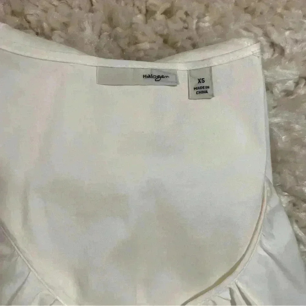 Halogen White Ruffle Top - Size XS - Picture 12 of 13